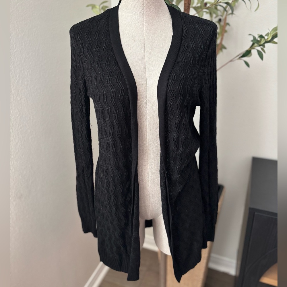 Apt 9 Black Open-Front Women's Sweater sz M